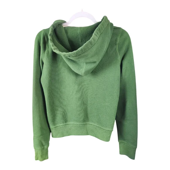 Y2K Hollister Full Zip Hoodie Sweater Medium Green Del Mar California Varsity - Picture 6 of 8